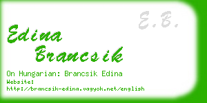 edina brancsik business card